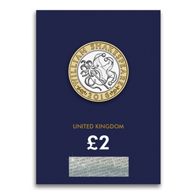 2016 £2 BU Coin (Card) - Shakespeare Comedies - Click Image to Close